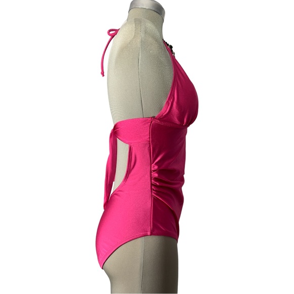 Christine Maternity Pink swim suite One Piece Size 10/12 - Picture 4 of 8